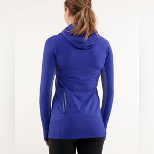 Lululemon Run: Stay On Course Pullover Hooded Jacket Size 8 Blue